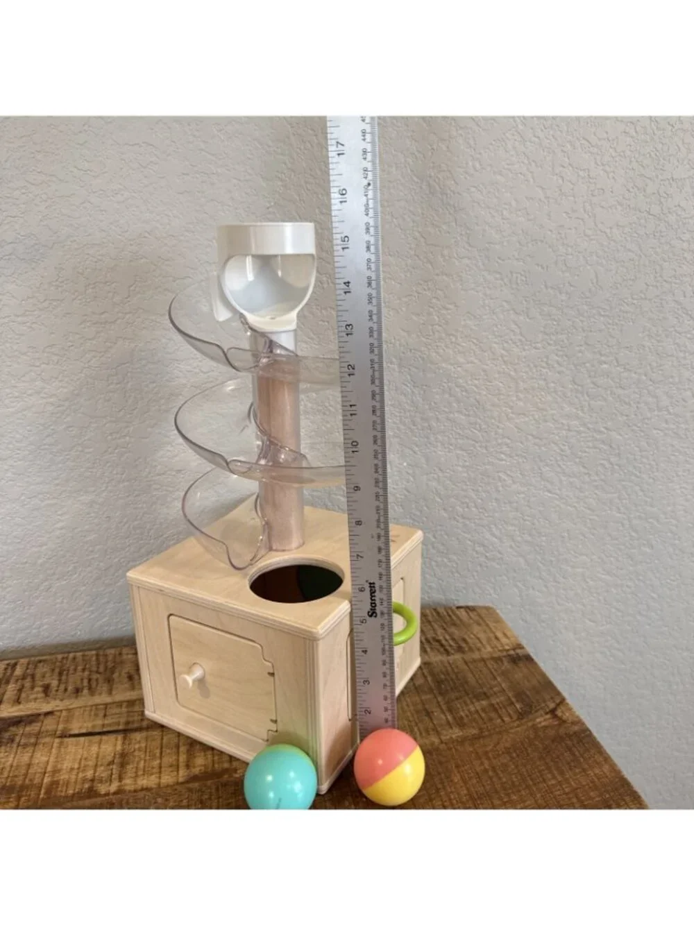 Lovevery The Babbler Slide & Seek Ball Run Montessori Drop – Both Balls Included